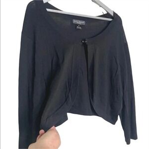 Jessica Howard Black Sheer‎ Bolero Cardigan Sweater Evening 3X